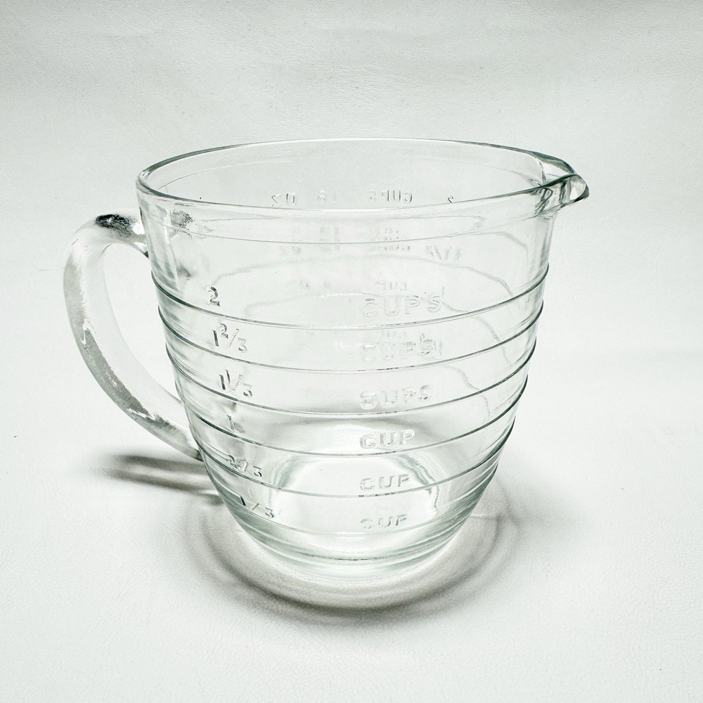 Vintage Libbey Beehive 2-Cup Glass Measuring Cup Clear 16oz